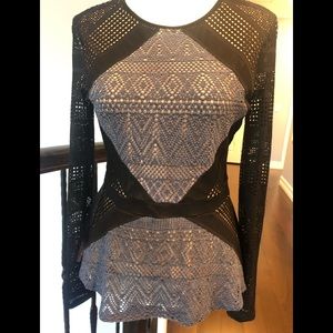 BCBG Top - Size Medium. Black and Blue NWT